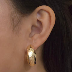 Gold Filled Pattern Tube Hoops