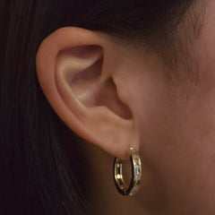 Ally Gold Filled Baguette Huggie Hoops