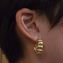 Gold Filled Spiral Pillow Hoops