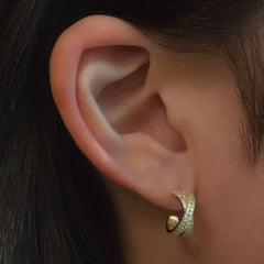 Sterling Silver X Sparkle Huggie Hoops