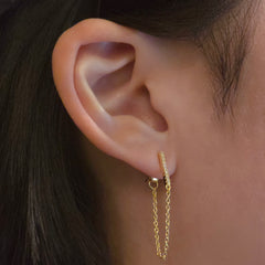 Barbara Sparkle Chain Studs