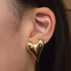 Gold Filled Heart Statement Studs