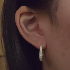 Micro Double Pave Gold Filled Huggies