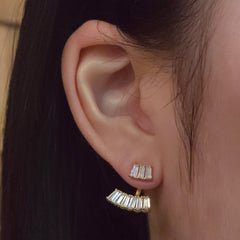 Jacklyn Baguette Jacket Earrings