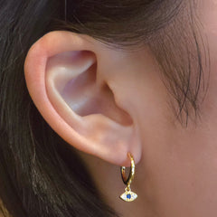 Evil Eye Dangle Huggies