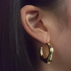 Gold Filled Open Wave Hoops