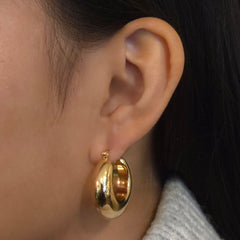 Goldie Gold Filled Oval Clasp Hoops