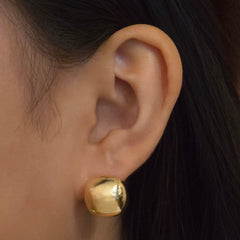 Gold Filled Pillow Puff Studs