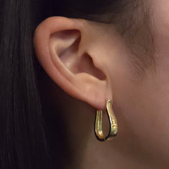 Gold Filled Snap U Huggies Hoops