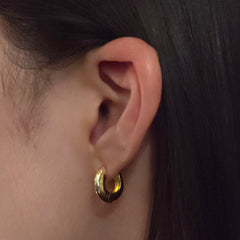 Gold Filled Thick Disc Huggies