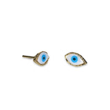 Gold Filled Evil Eye Stud Earrings