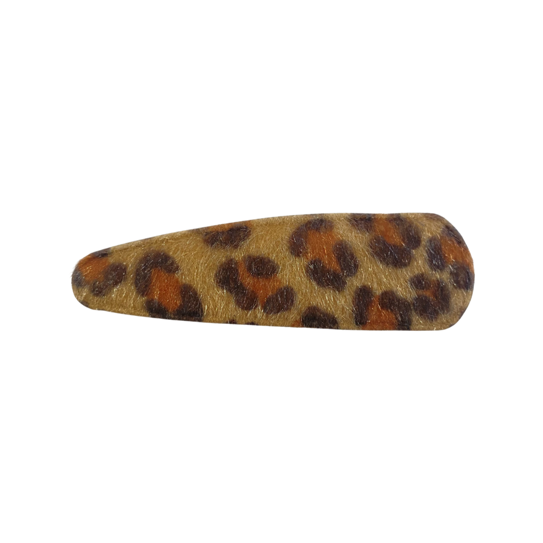 Leopard Fuzzy Hair Clip