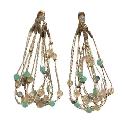 Karen Crystal Strands Statement Earrings