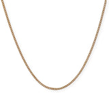 Gold Filled Flat Cuban Thin 2mm Chain Necklace