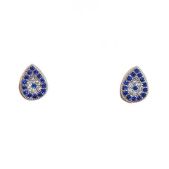 Teardrop Evil Eye Studs