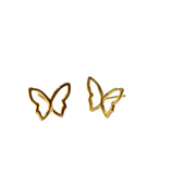 Sterling Silver Butterfly Outline Earrings