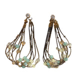 Karen Crystal Strands Statement Earrings