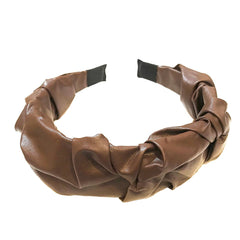 Krista Ruffled Leather Headband