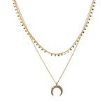 Crysta Horn Layered Necklace