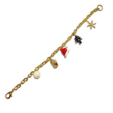 Holiday Christmas Reindeer Charm Bracelet