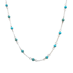 Turquoise Beaded Station Choker