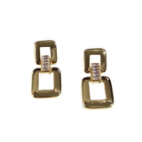 Square Swing Baguette Earrings