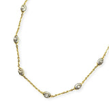 Sterling Silver Two Tone Beaded Anklet