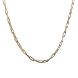Sterling Silver Chain Paper Link 12.5” Choker Necklace