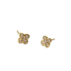 Tiny Flora Bezel Studs
