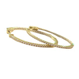 French Clasp Pave Medium 1.5” Hoops
