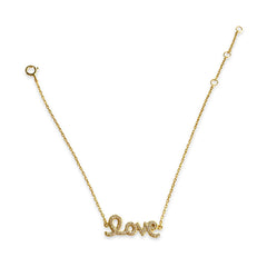 Love Cursive Script Sparkle Bracelet