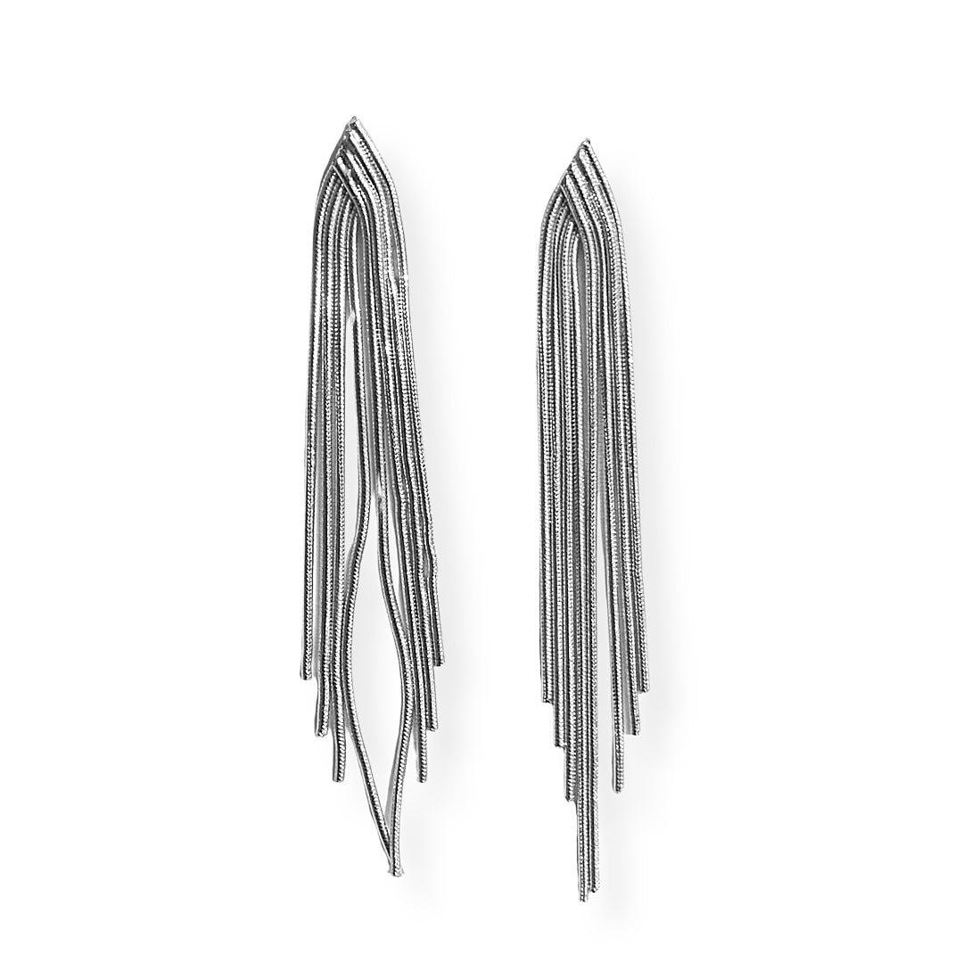 Krista Metal Draped Chandelier Earrings