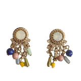 Cluster Stud Chandelier Earrings