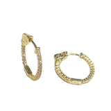 French Clasp Pave 0.7” Hoops