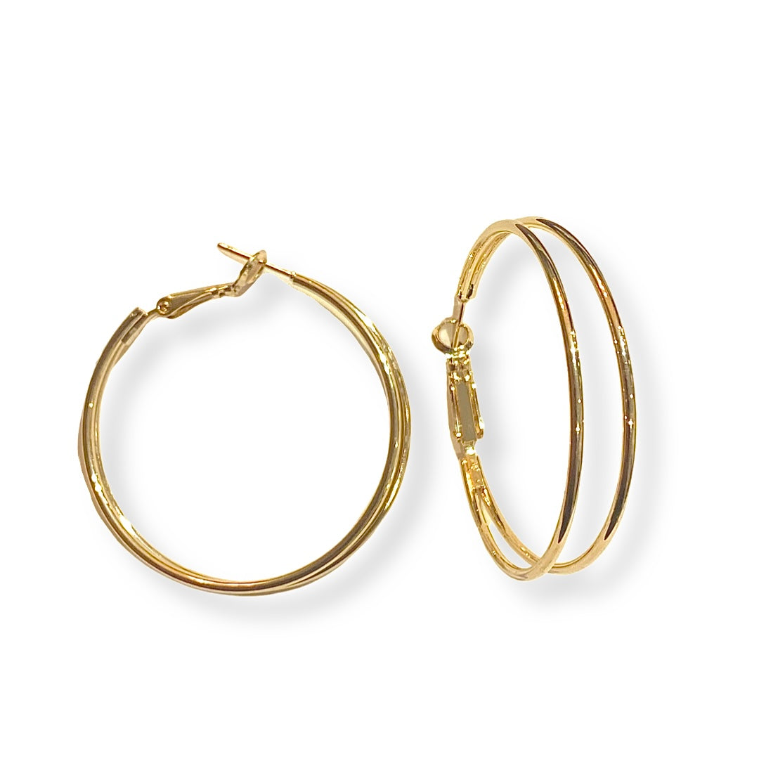 Krista Double Hoop 1.5” Earrings
