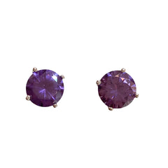 Amy Round Birthstone 7mm Studs