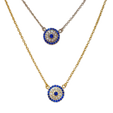 Evil Eye Disc Necklace