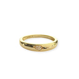 Amy Thick Heart Gold Ring