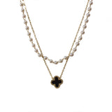 Flora Pearl Layered Necklace