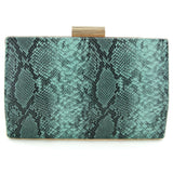 Python Teal Clutch