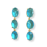 Crytsa Oval Drop Earrings