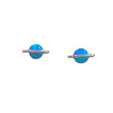 Opaline Blue Opal Saturn Earrings