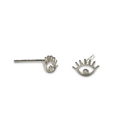 Evil Eye Lash Stud Earrings