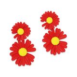 Daisy Flower Statement Earrings