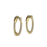 French Clasp Pave 0.7” Hoops