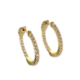 Brass Channeled Clasp 1” Hoops