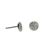 Geovana Round Pave Disc Studs