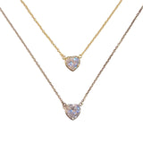 Amy Heart Bezel Necklace