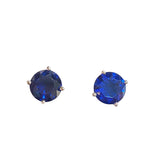 Amy Round Birthstone 7mm Studs