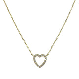 Heart Outline Sparkle Necklace